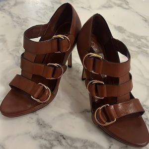 Ladies Cole Haan high heel strap sandals shoes‎ 7B. Gorgeous!